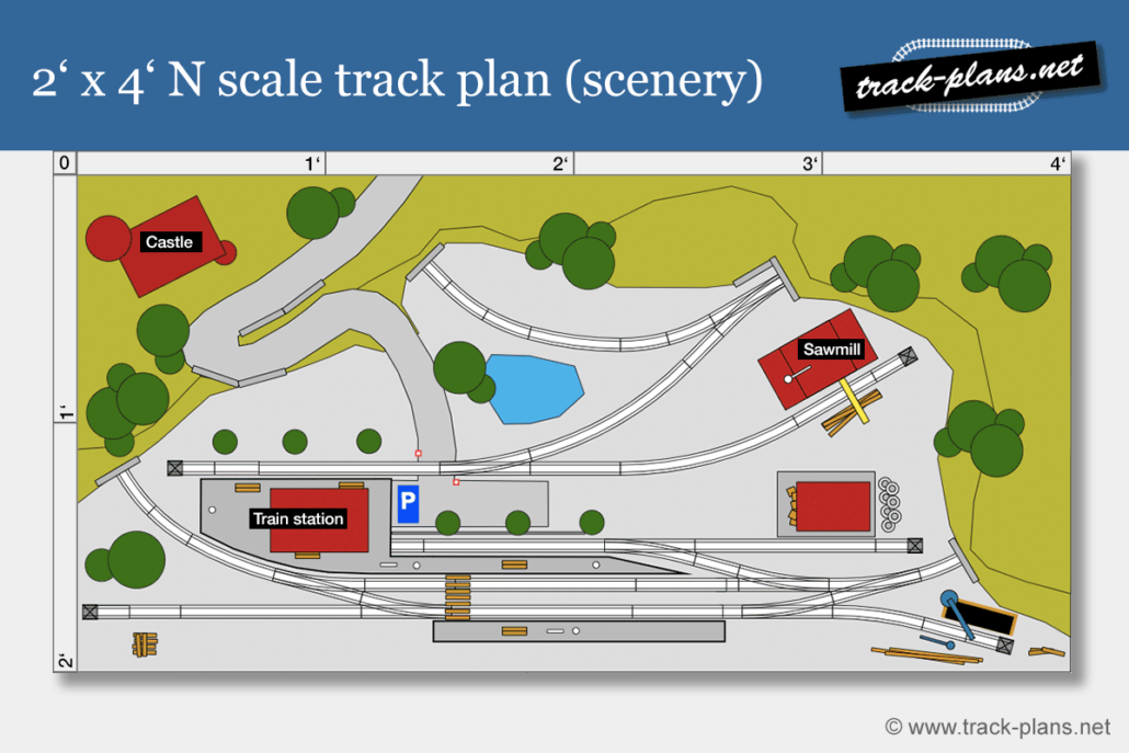 Nice 2 X 4 N Scale Track Plans!