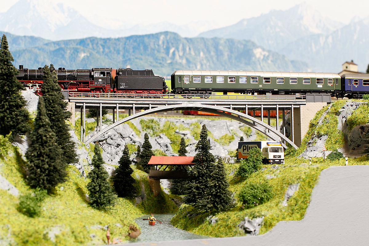 Model train layout N scale