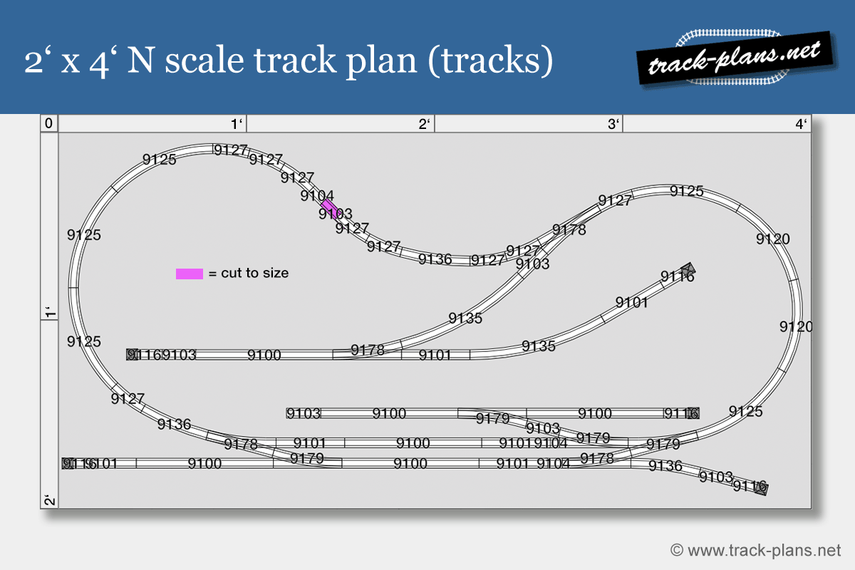 2x4 N scale track plan