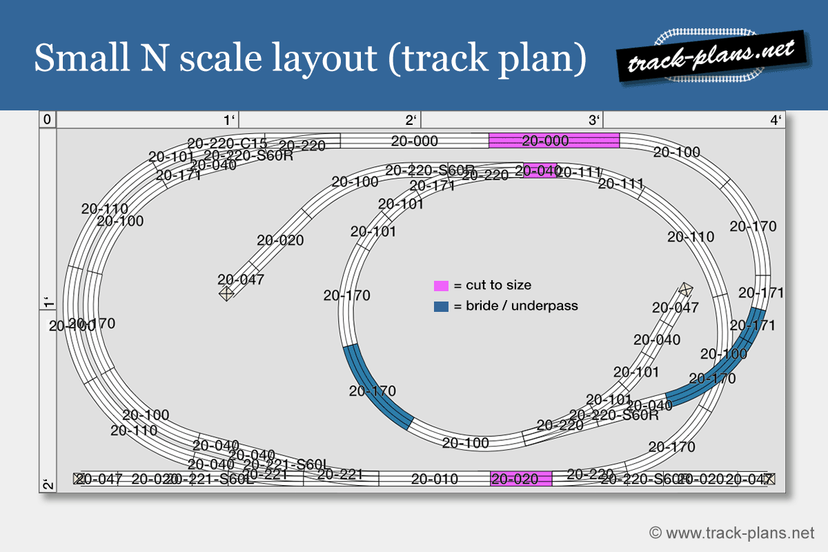 N scale small layout track plan