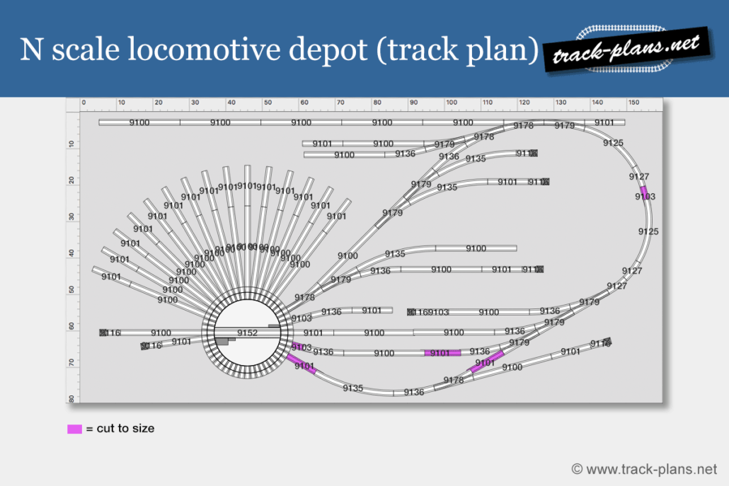 Huge N scale locomotive depot with turntable!