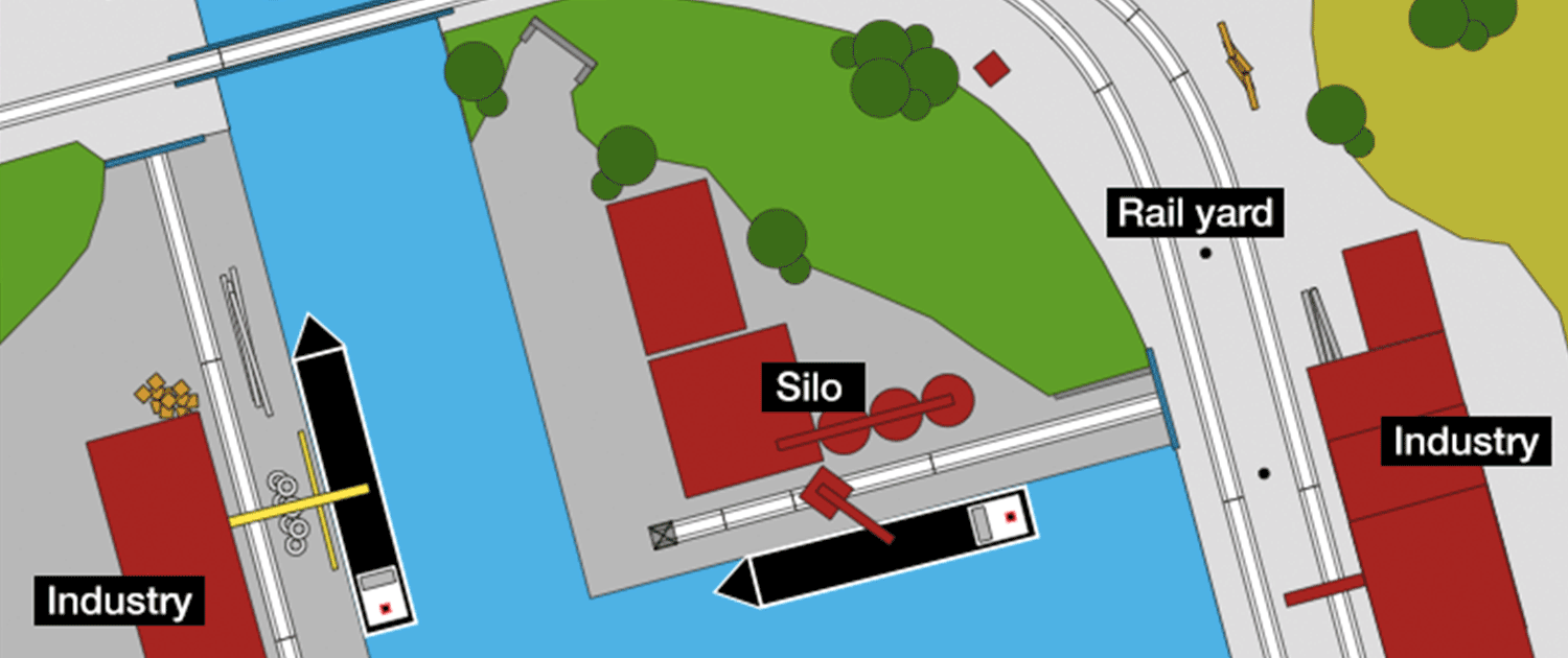 Yummy 3 x 4 N scale layout with harbour!