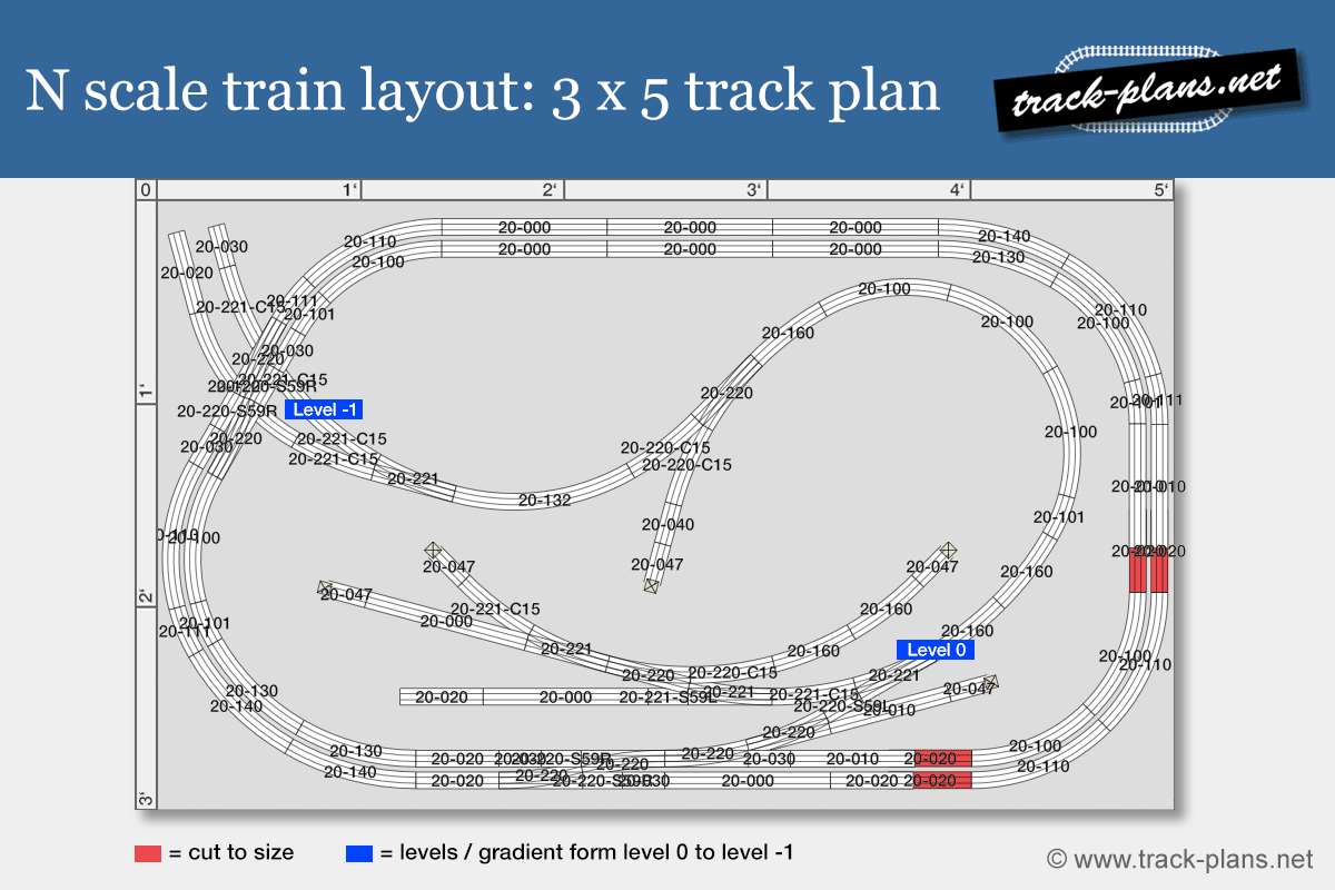 N scale train layout track plan