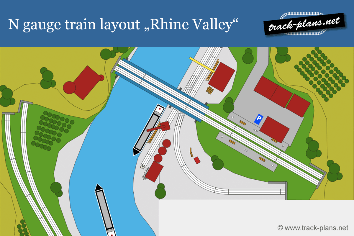 N gauge train layout