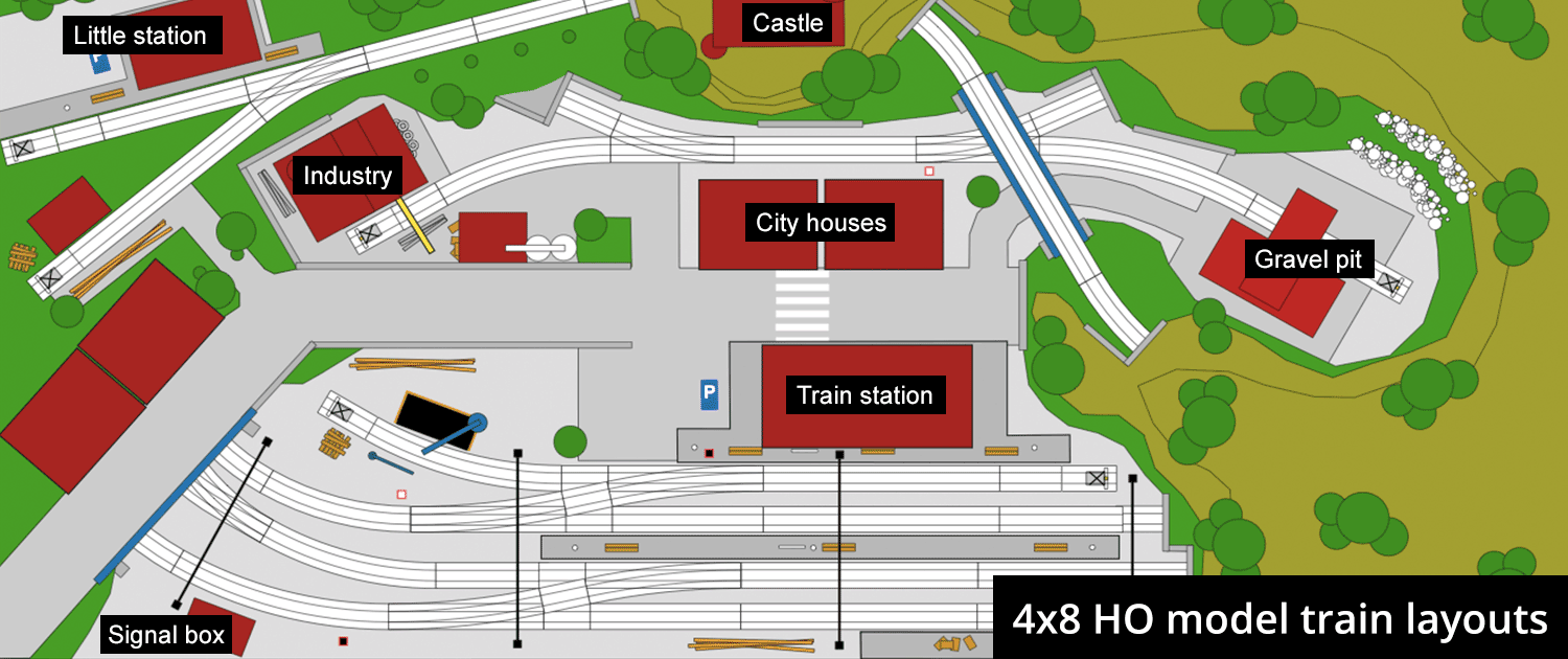 4x8 HO model train layouts Delicious track plan