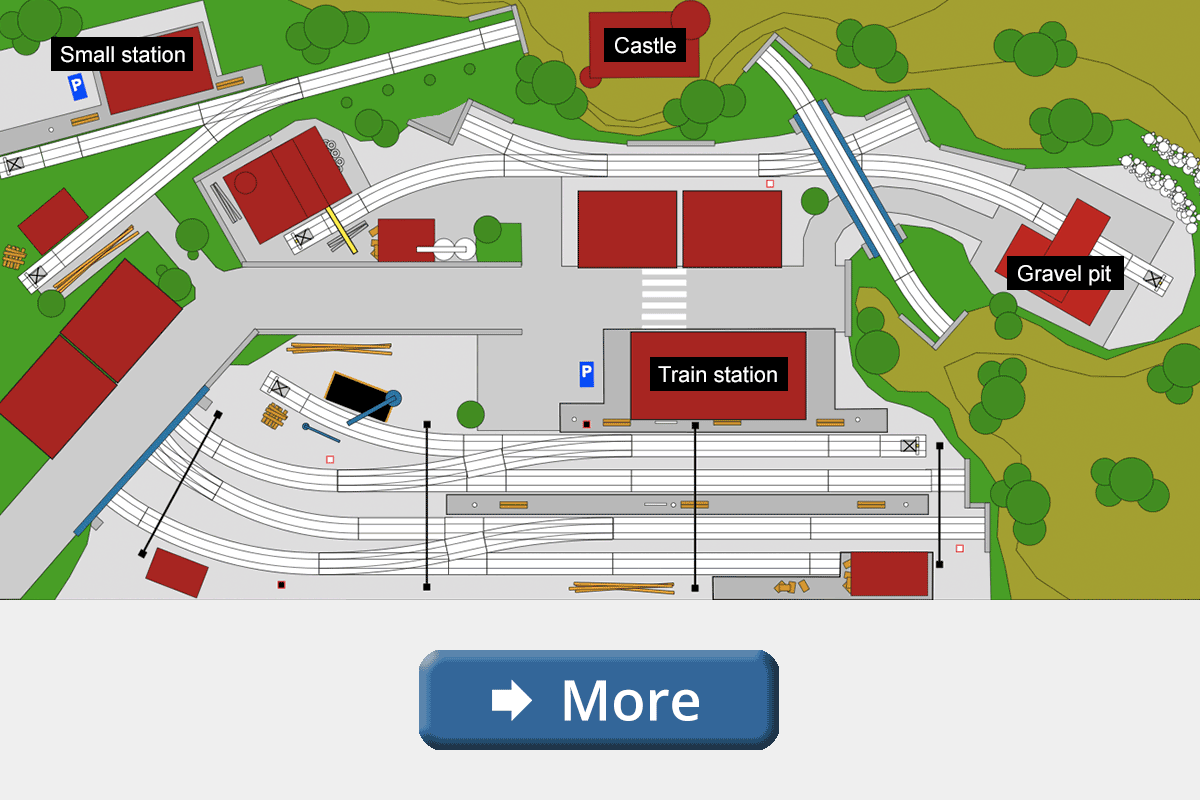 Thumb 4x8 HO model train layout