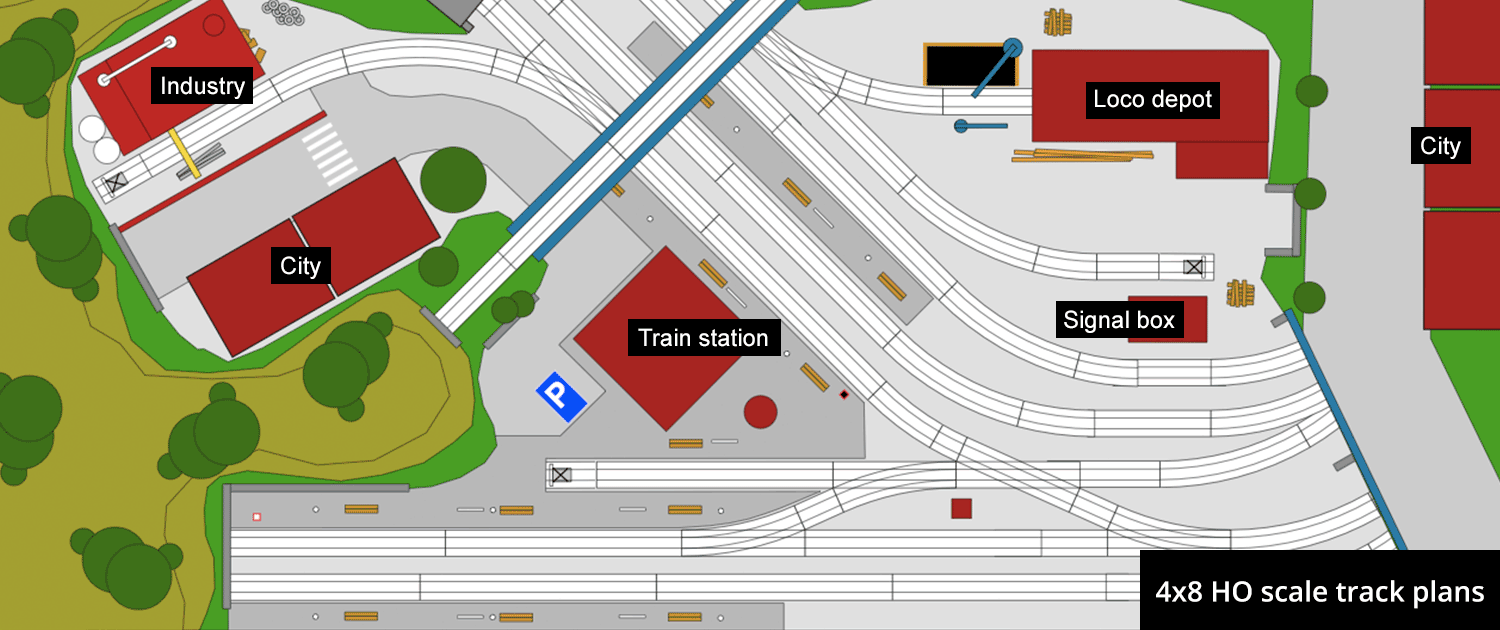 4x8 HO scale track plans