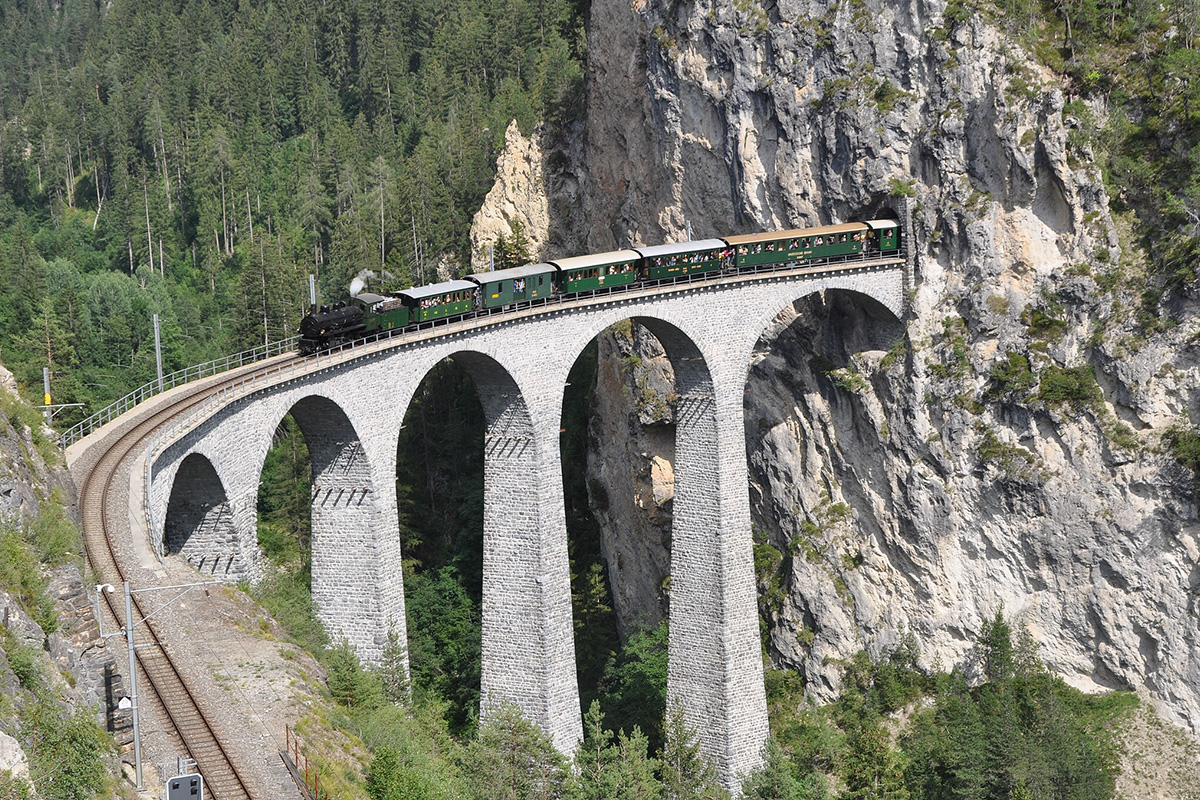 Albulabahn Landwasser Viadukt