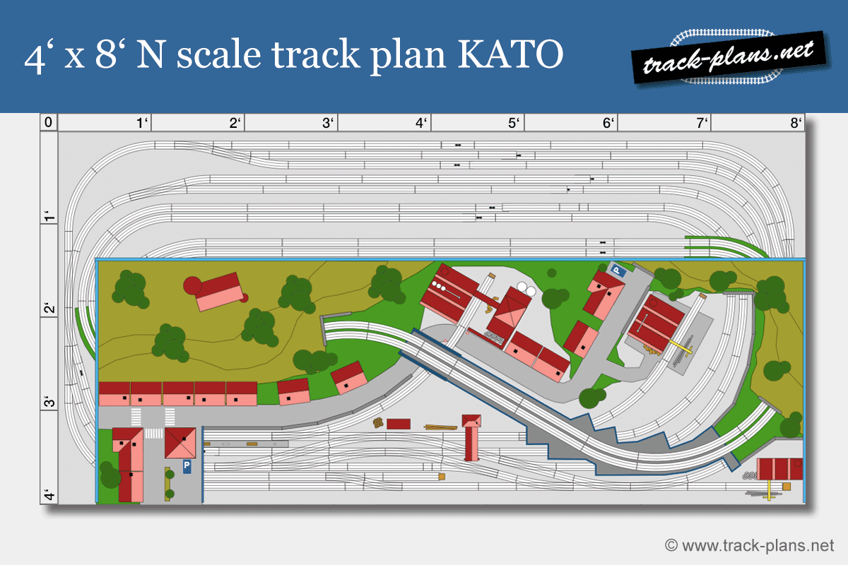 4x8 KATO N gauge track plan