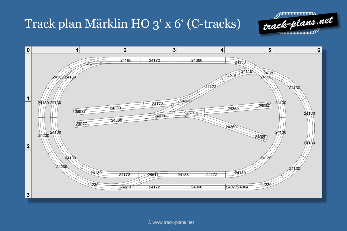 Track plan Märklin HO C-tracks