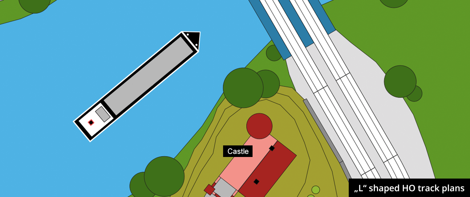 HO track plans "L" shaped