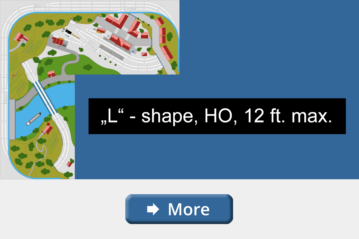 Thumb HO track plan "L" - shaped (12 ft. max.)